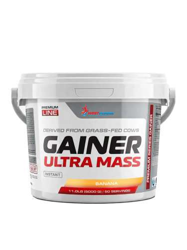 Gainer Ultra Mass  5000 гр, 50 порций, банан